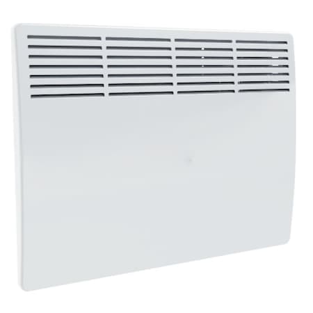 1000W Rectangle White Convector Heater With Integrated Thermostat Stainless Steel